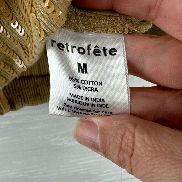 Retrofete Audra Sequin Racer Back Knit Cropped Top - Picture 7 of 7